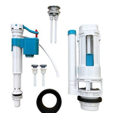 KIT DESCARGA CAIXA ACOPLADA COM BOTÃO DUPLO 3L E 6L MODELO UNIVERSAL ACIONAMENTO SUPERIOR