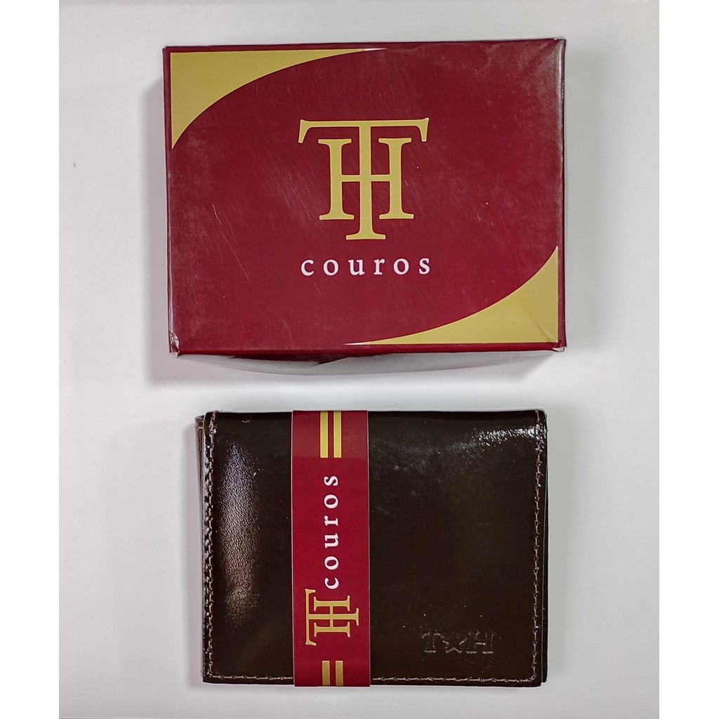 CARTEIRA  COURO ORIGINAL MASCULINA (MARROM)