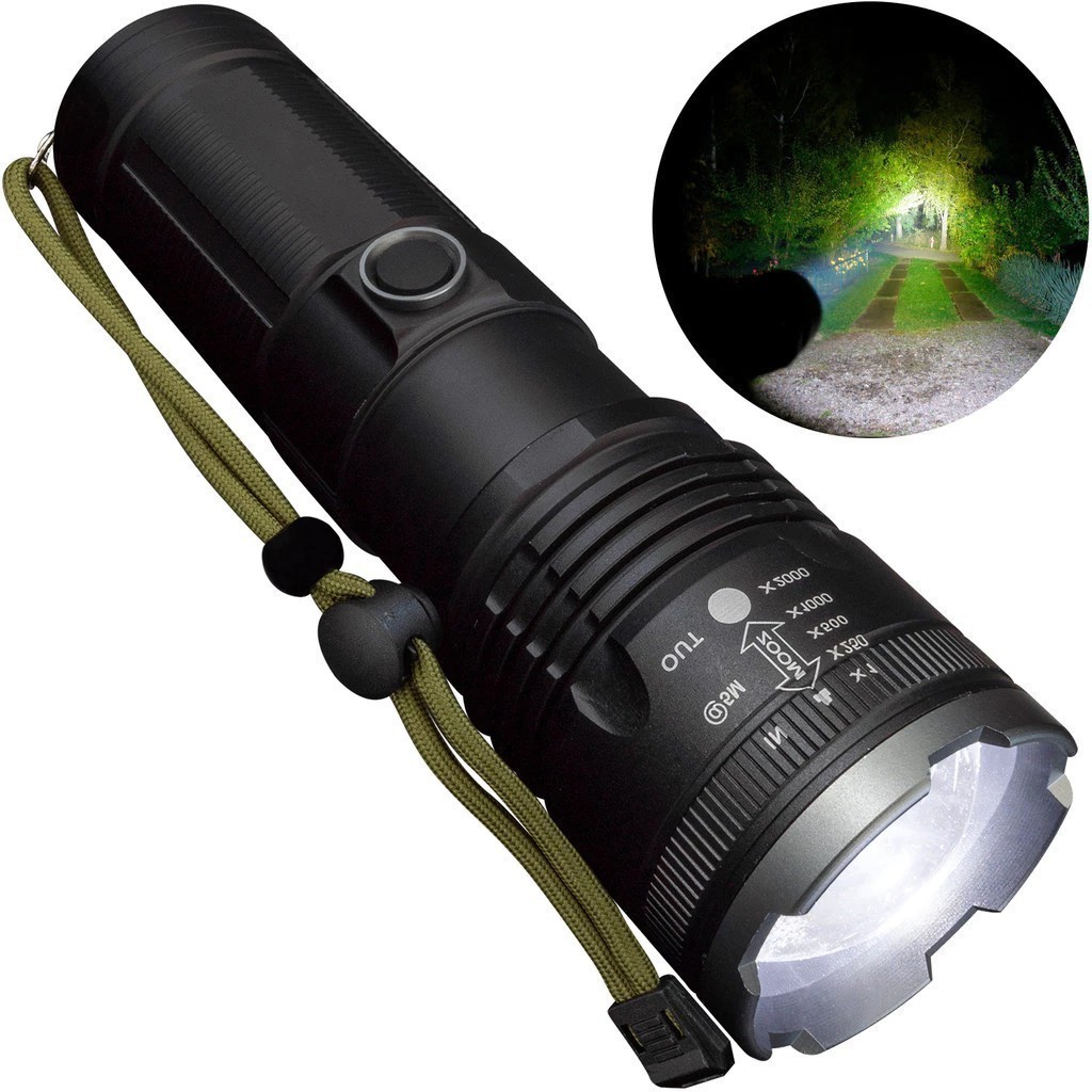 Lanterna Led Tática Mais Forte Do Mundo 2km Militar Potente BM-8534