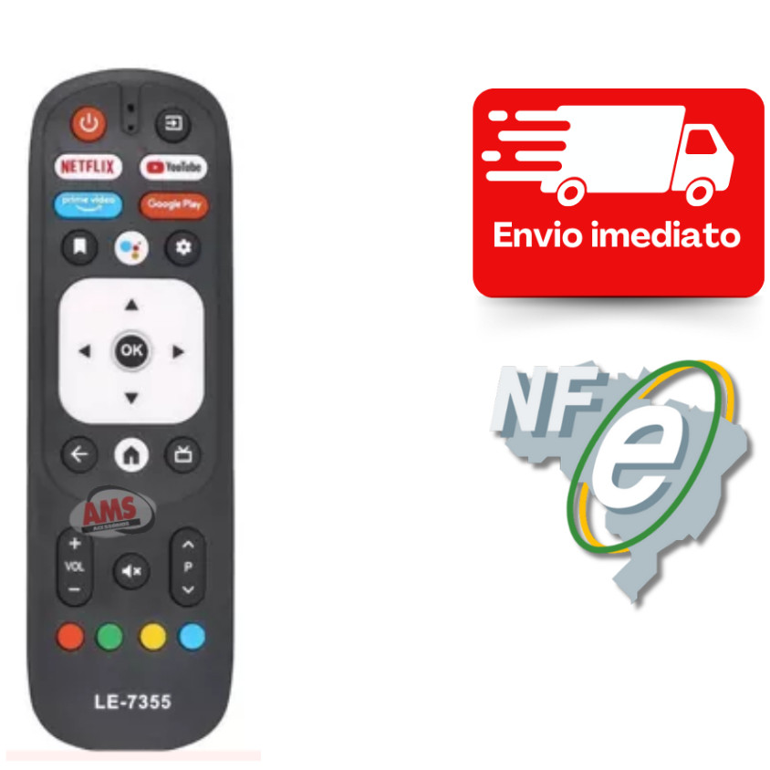 Controle Remoto Compatível Tv Vizzion Br32d1sa Br50gua Aiwa Tv 32/43/50 Android Aws-tv-50-bl-02-a