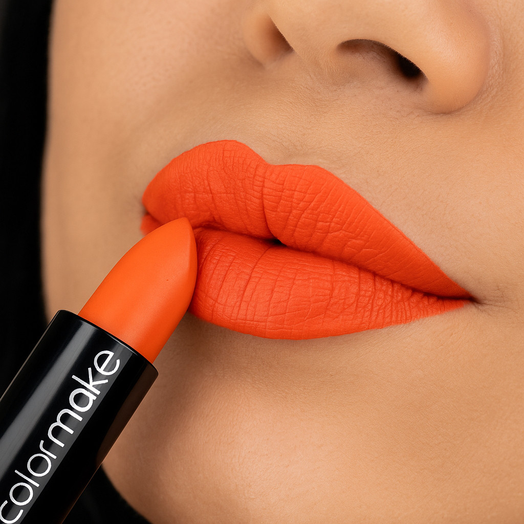 Batom Laranja Cremoso - Alta Cobertura e Longa Duração - Colormake