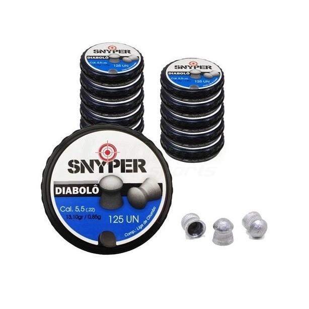 Kit 5 Cx Chumbinho Snyper Diabolo 5,5mm - 625 Unidades