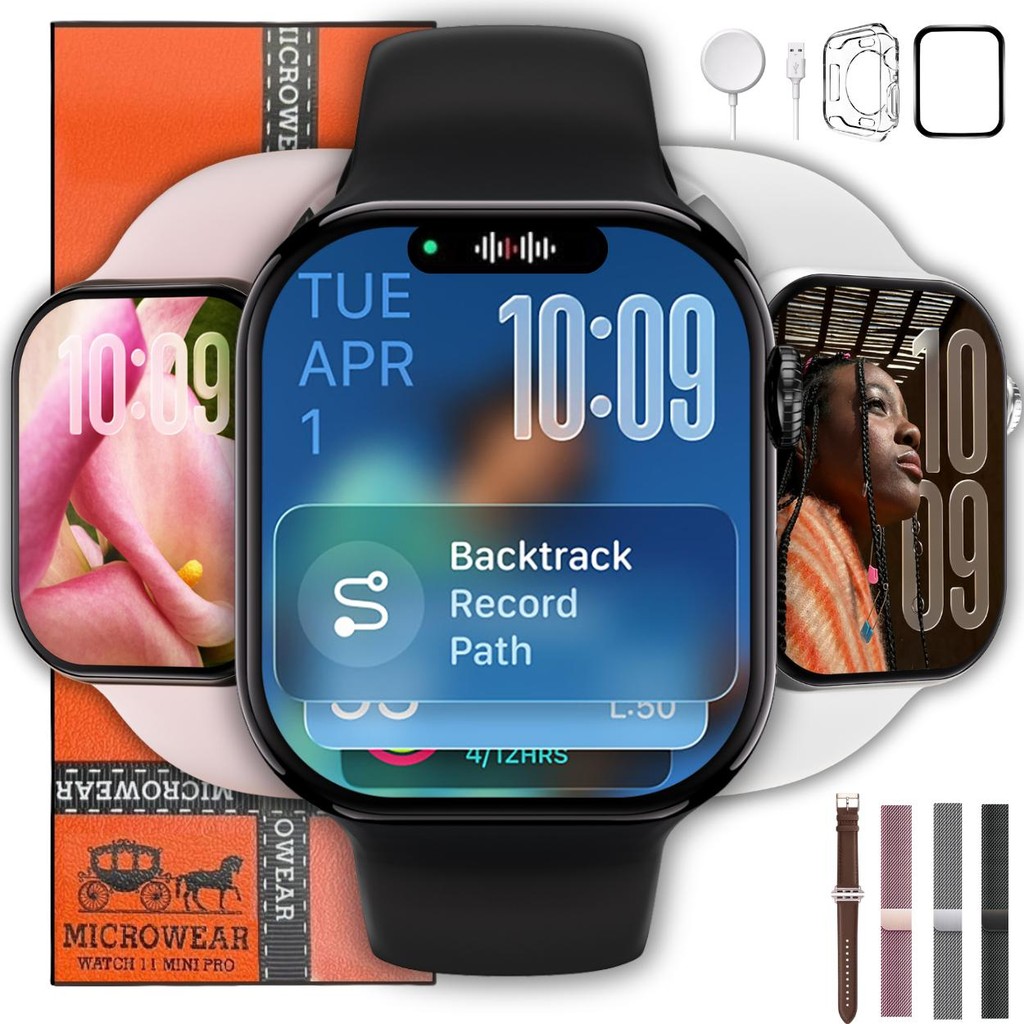 Relógio Smartwatch W11 Pro Mini 42mm Responde Whatsapp Microwear Serie 11 Amoled + Brindes