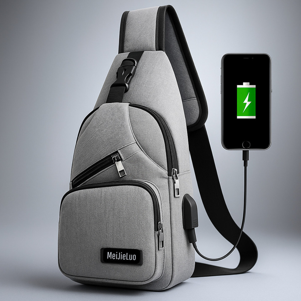bolsa de ombro anti-roubo de ombro com entrada para carregador usb pratica e flexivel com cadeado