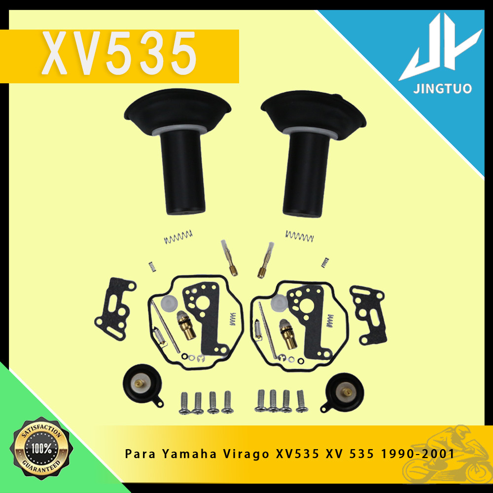 Para Yamaha Virago XV535 XV 535 1990-2001 Êmbolo float Diafragma Kit De Reparo Do Carburador Da Motocicleta