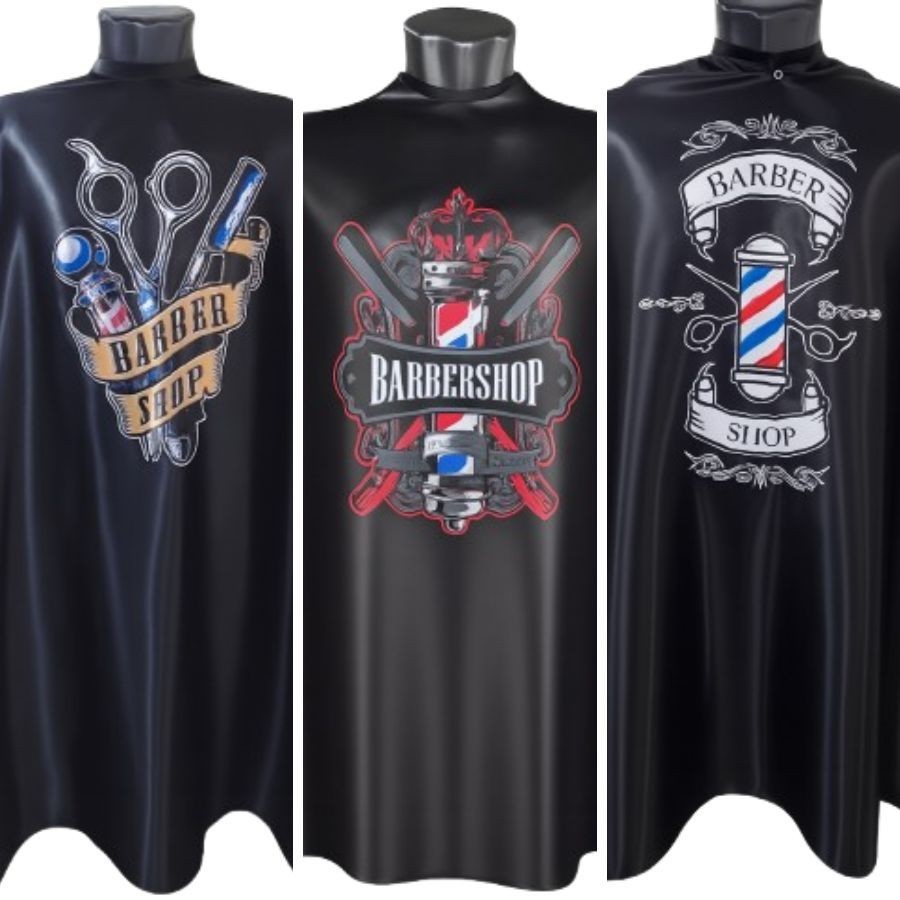Kit 3 Capas de Corte Adulto em Cetim Para Barbeiro
