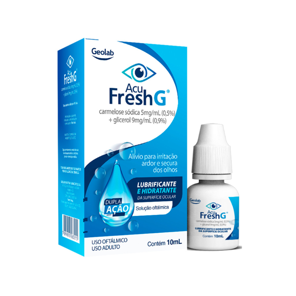 Lubrificante e Hidratante Ocular Acu Fresh G 10ml Dupla Ação/ Uso Oftálmico
