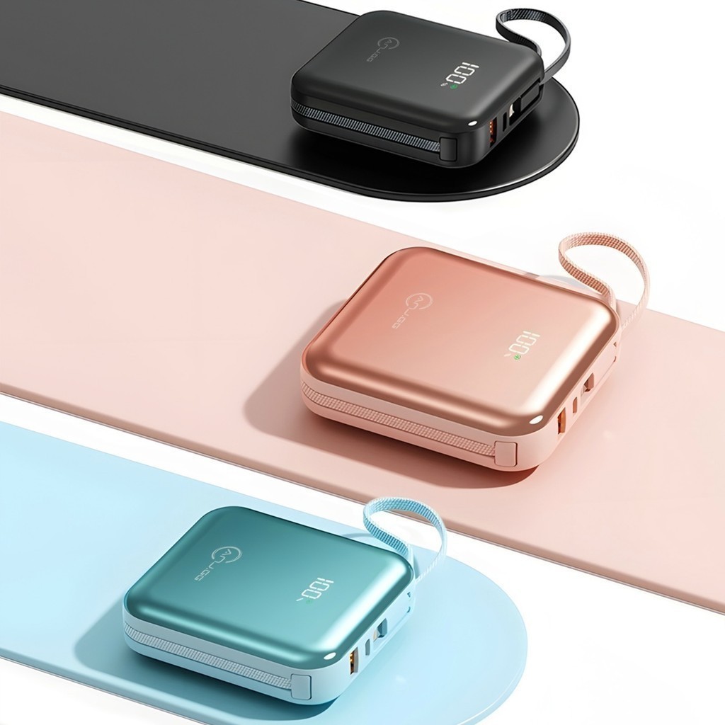 power bank mini portátil 20.000 mAh com IOS e cabo Tipo C