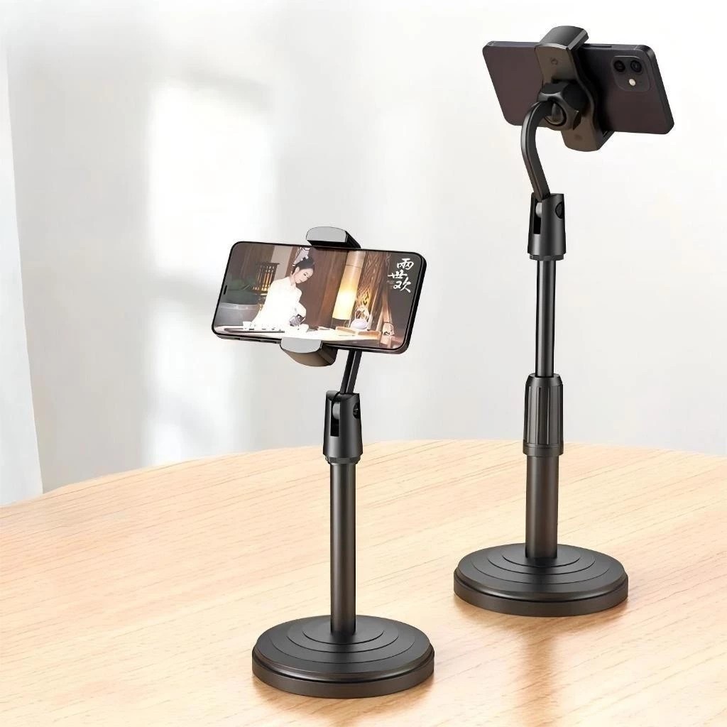 Suporte de Mesa para Celular Altura Ajustável Ângulo de 360º Universal e Prático