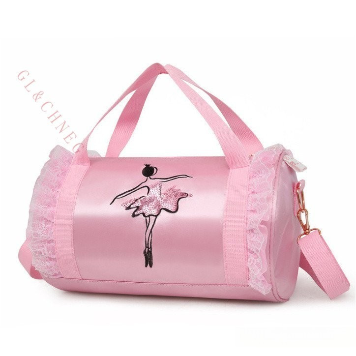 GLCHENG Saco De Ballet De Moda Um Ombro Diagonal Para Crianças Fio Fofo De Saia