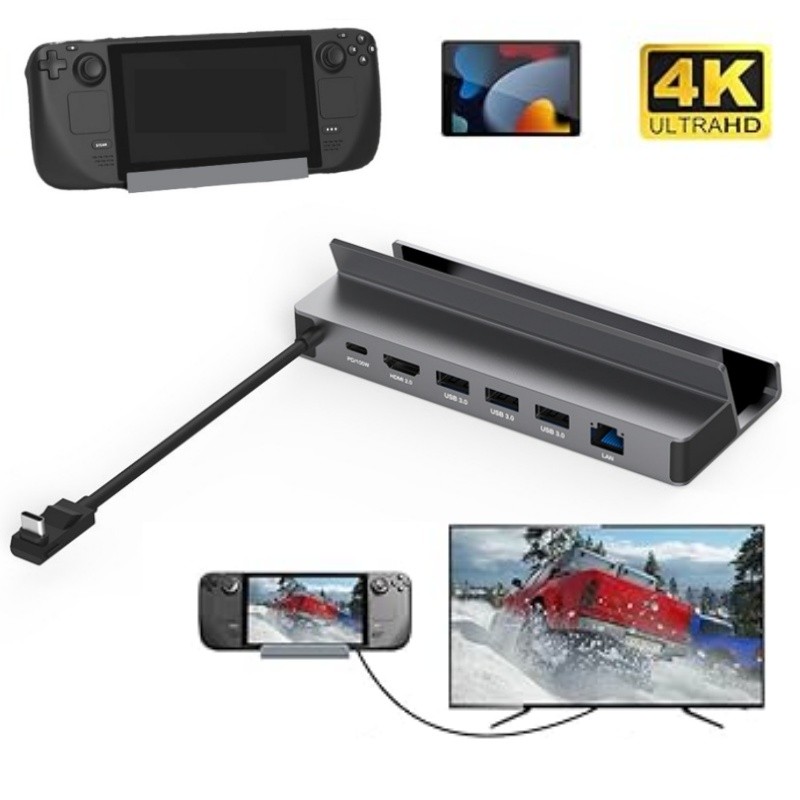 Dock Type-C 6 Em 1 Para Consoles De Jogos  ROG/Steam Deck
