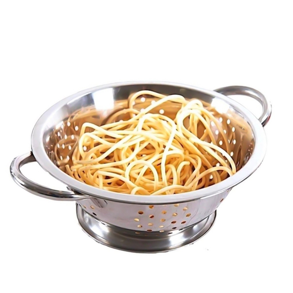 Escorredor De Massas Macarrão Legumes Em Inox com Alça