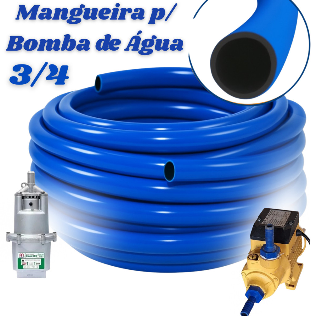 Mangueira 3/4 Alta Vazão Grossa para Bomba de agua