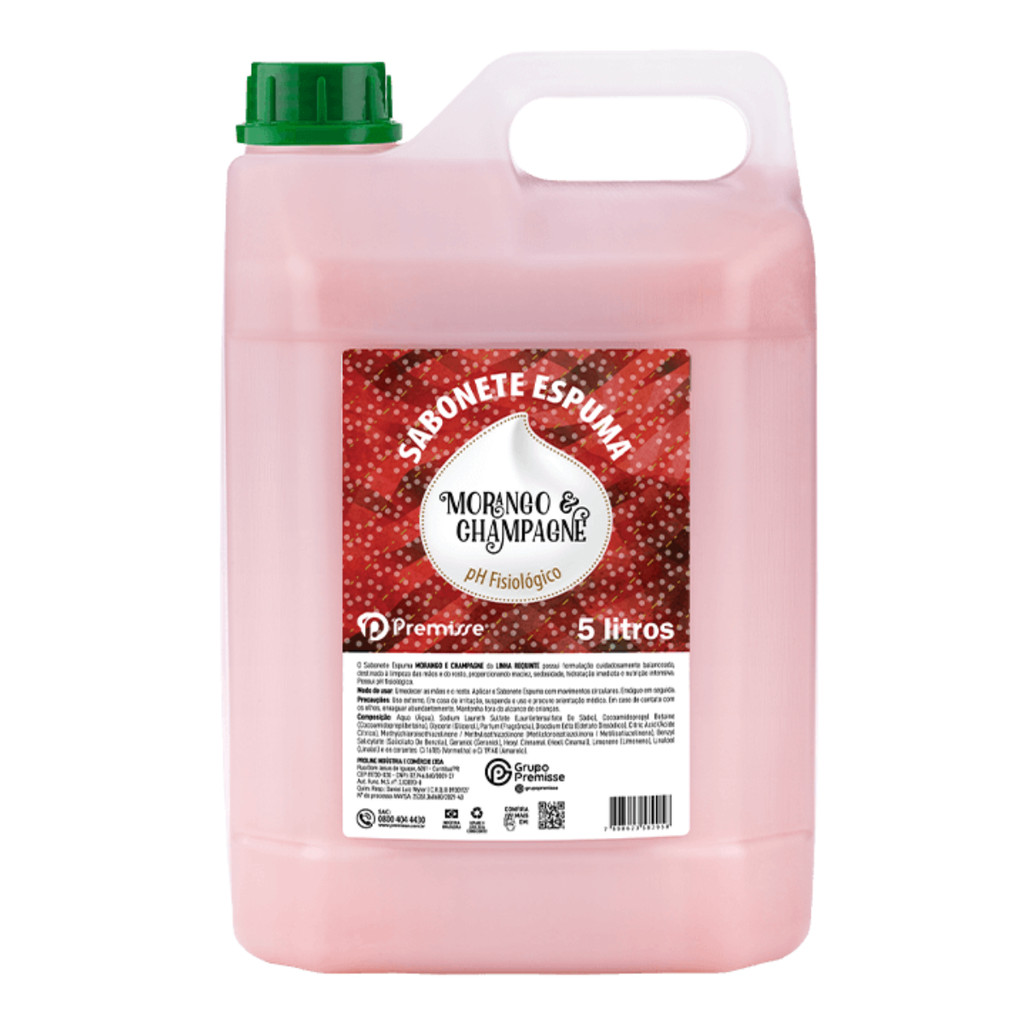 Sabonete Espuma Morango e Champagne 5l Premisse