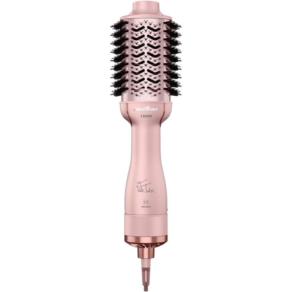 Escova Secadora Britânia Bivolt 1300W 4 em 1 Infrared BES36 Rosa
