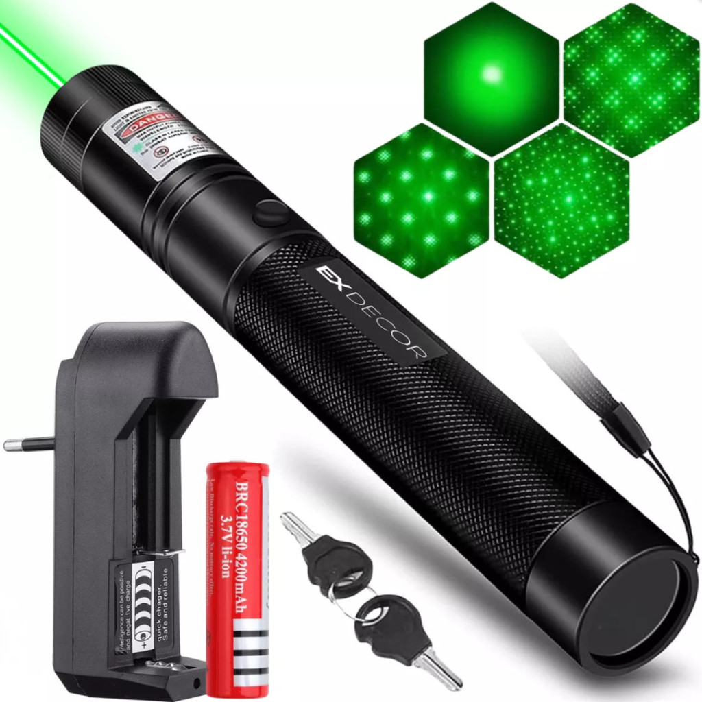 Caneta Laser Verde Ultra Forte Alcance 100Km A Prova D'agua