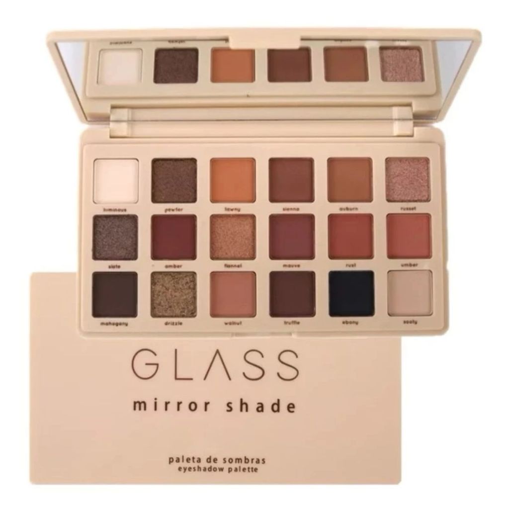 Paleta De Sombras Ruby Rose Glass Mirror Shade 18 Cores - Paleta Sobrancelha Melu Make Profissional