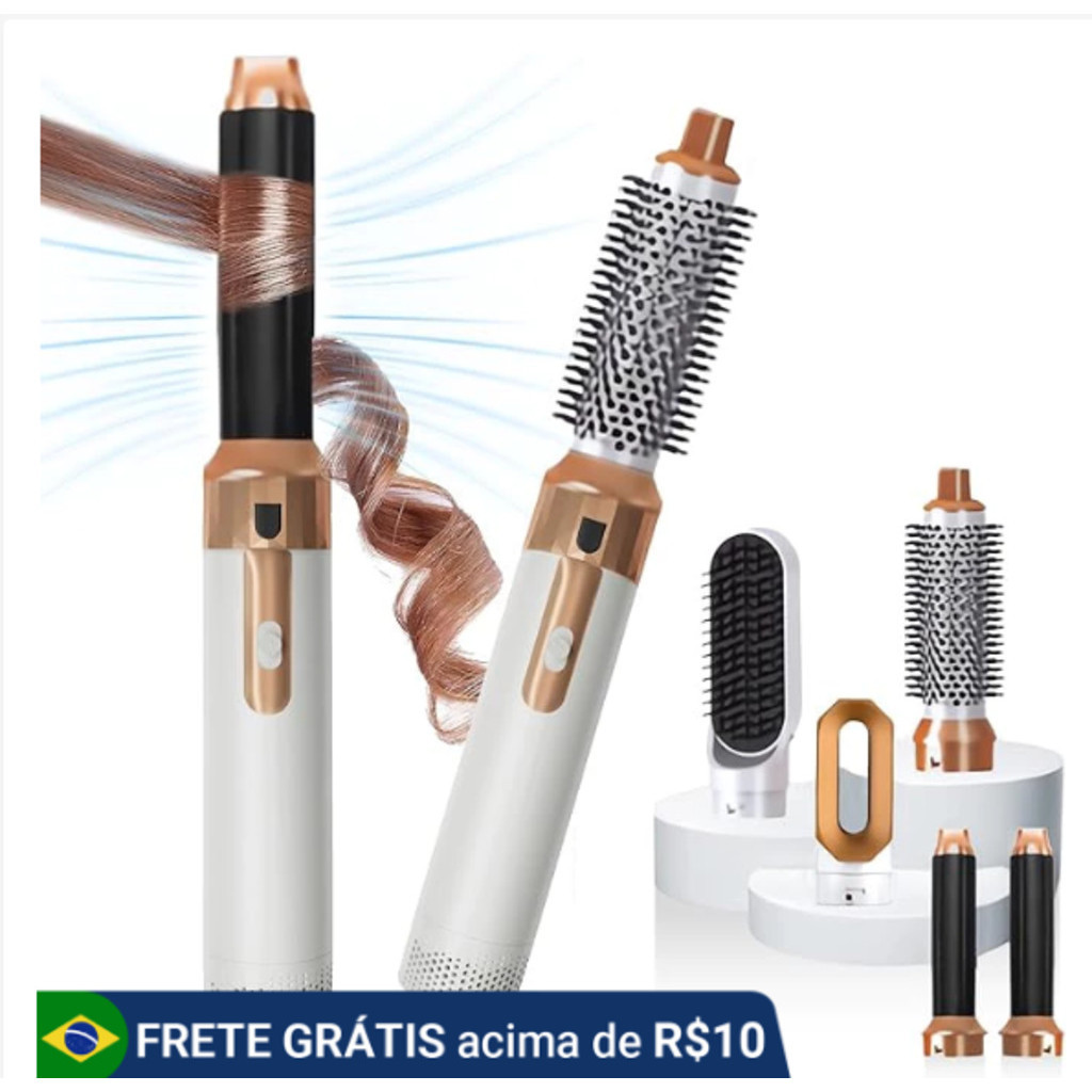 Airwrap Styler 5 em 1 secador de cabelo escova de ar quente modelador de cabelo 110v/220v - 1000W