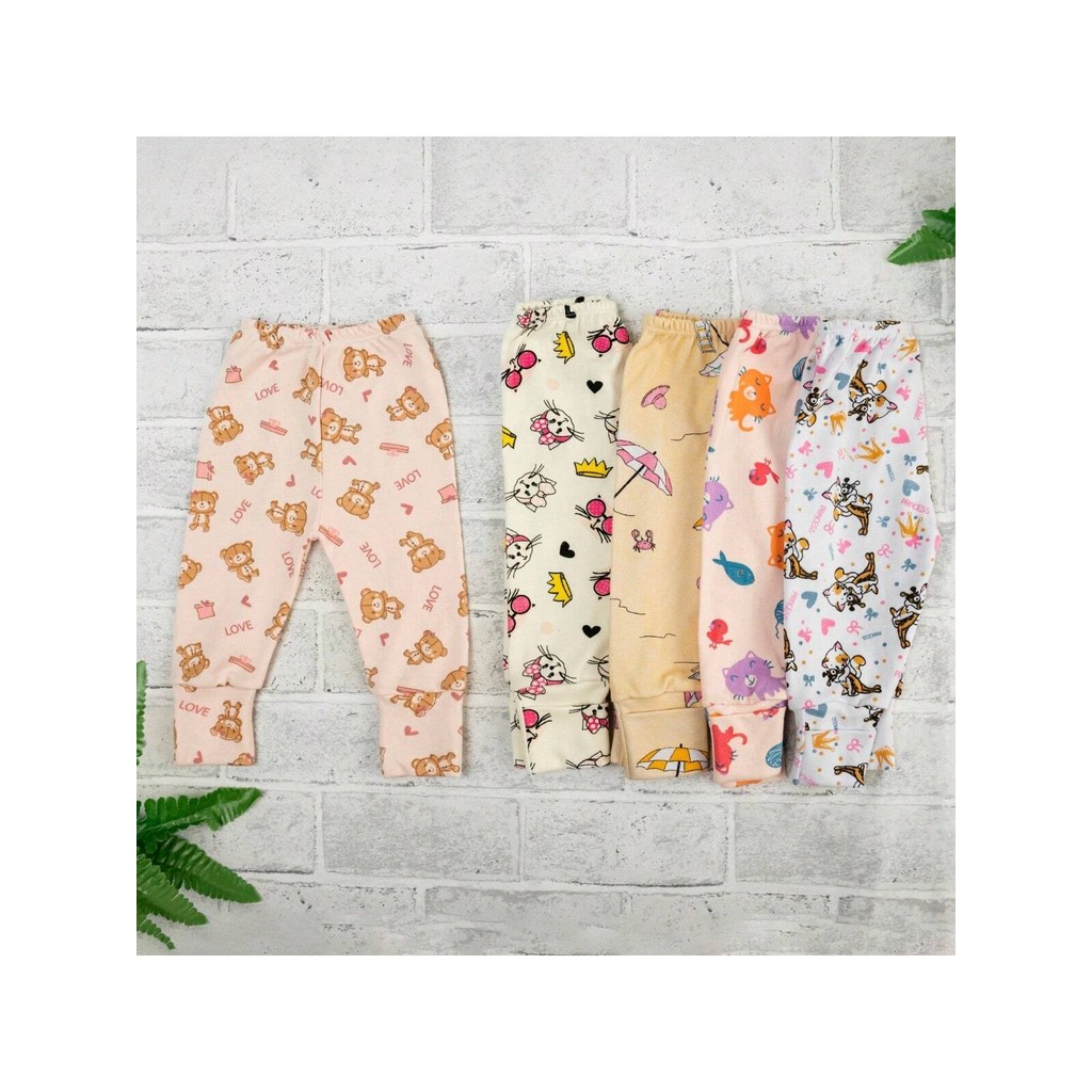 Kit 3 Mijão Estampado Vira Pé 100% Algodão Menino Menina Enxoval Maternidade Calça Culote