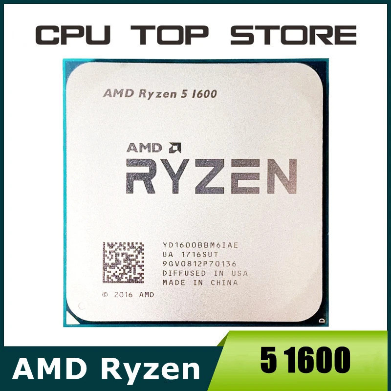 Processador AMD Ryzen 5 1600 R5 1600 3.2 GHz Seis Núcleos Doze Threads 65W Soquete AM4