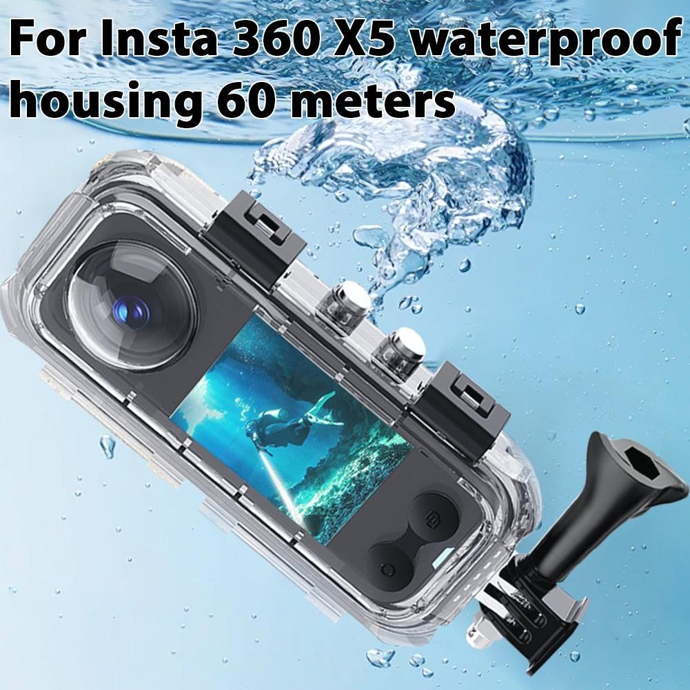 Para Insta 360 X5 Invisível Caso De Mergulho Habitação 60 M Subaquático À Prova Dwaterproof Água Escudo Protetor Panorâm
