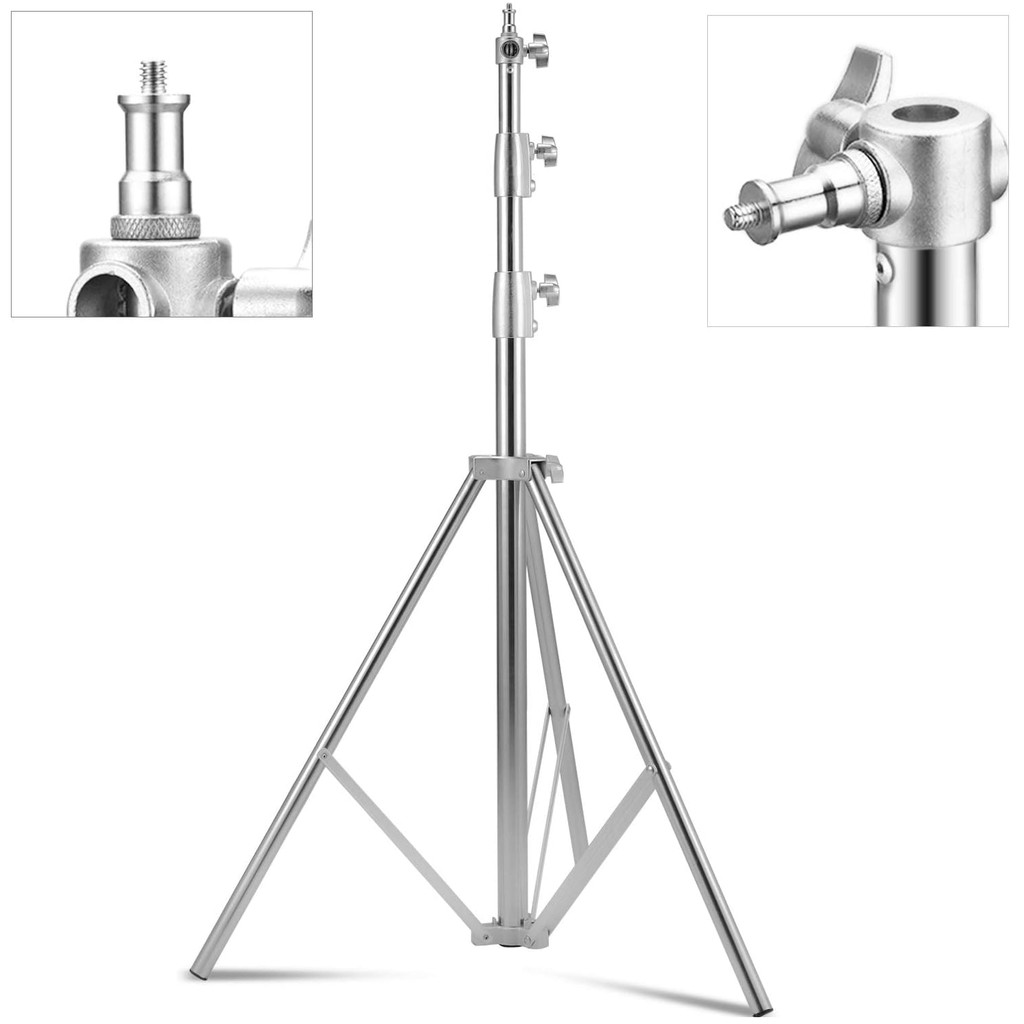 Tripé de Iluminação Light Stand SL280 Aço Inox Amortecimento de Ar (2.8 Metros)