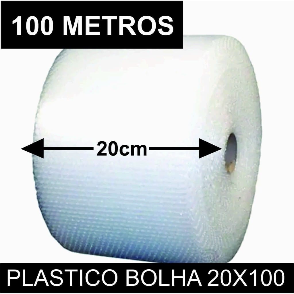 Bobina Plástico Bolha 20cm x 100 Metros Temos opção em Caixa