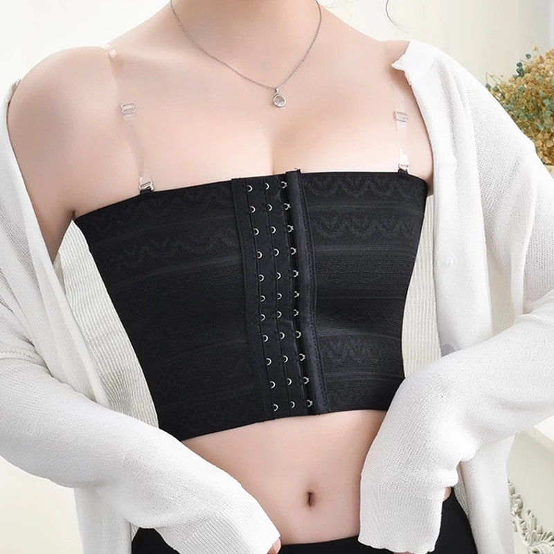 Respirável Strapless Peito Binder Mama Trans Cosplay Novo,Pasta De Peito Respirável XS-2XL Com Gancho-Pulôver FTM/Trans