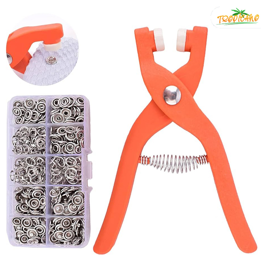 Alicate de Prensa com 200 Componentes - Sistema de Fixação sem Costura para Roupas