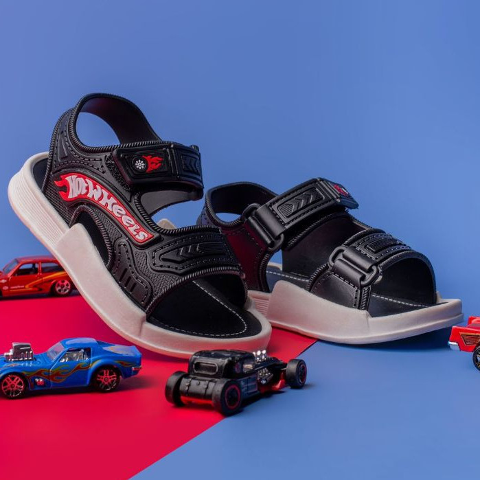 Sandalia Infantil Masculina Sapato Menino Papete Hot Wheels Casual - Pronta Entrega