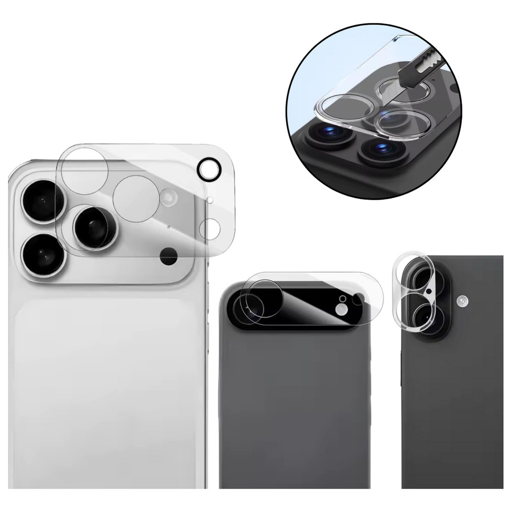 Película vidro 3d Proteção Lente da Câmera Para iPhone 17 17Pro 17Air 17Promax