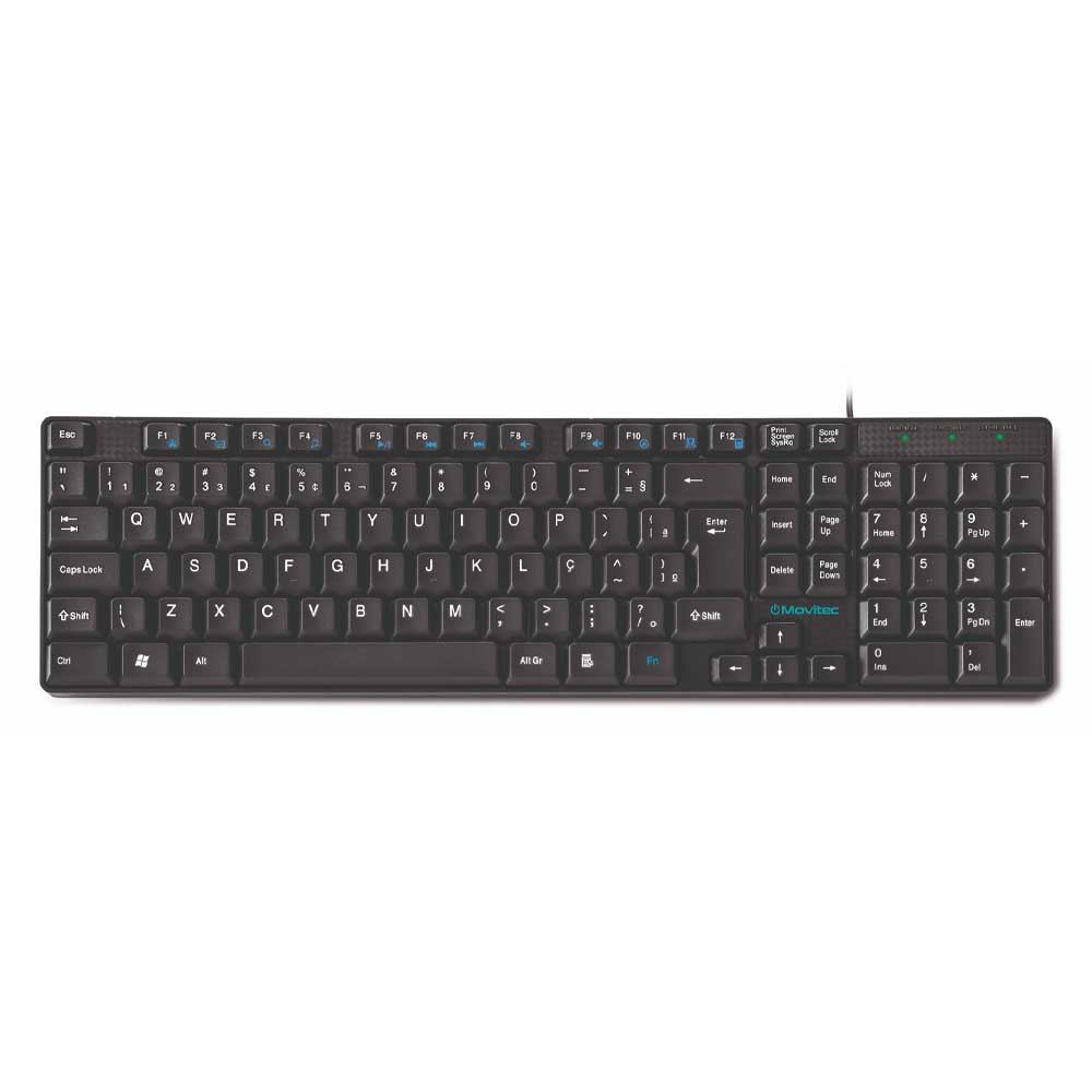 Teclado Movitec QWERTY português Brasil cor preto