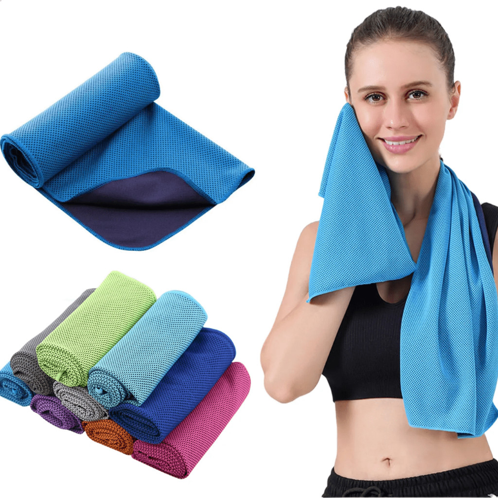 Toalha de Rosto Academia Fit Microfibra Refrescante e Seca Rápido