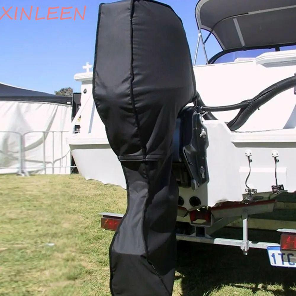 Tampa Do Motor De Popa Barco XINLEEN , Tecido Oxford 420D À Prova De UV Completa , Zíper