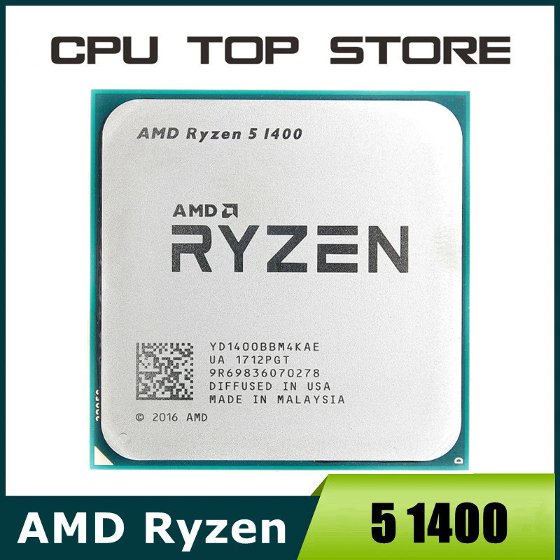 Processador AMD Ryzen 5 1400 R5 1400 3.2 Ghz Quad-Core YD1400BBM4KAE Soquete AM4