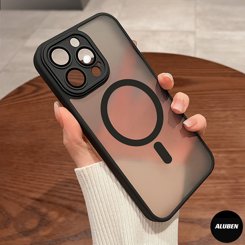 ALUBEN Capa De Carga Choque Magsafe de Case Capinha fosca (1)De Celular compatível com iPhone 17 11 12 13 14 15 Pro Max