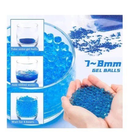 Kit de 5 10 20 30 40 50 Mil Bolinha De Arminha 7mm Para Munição Bolinha de Gel Cresce Na água sm-88