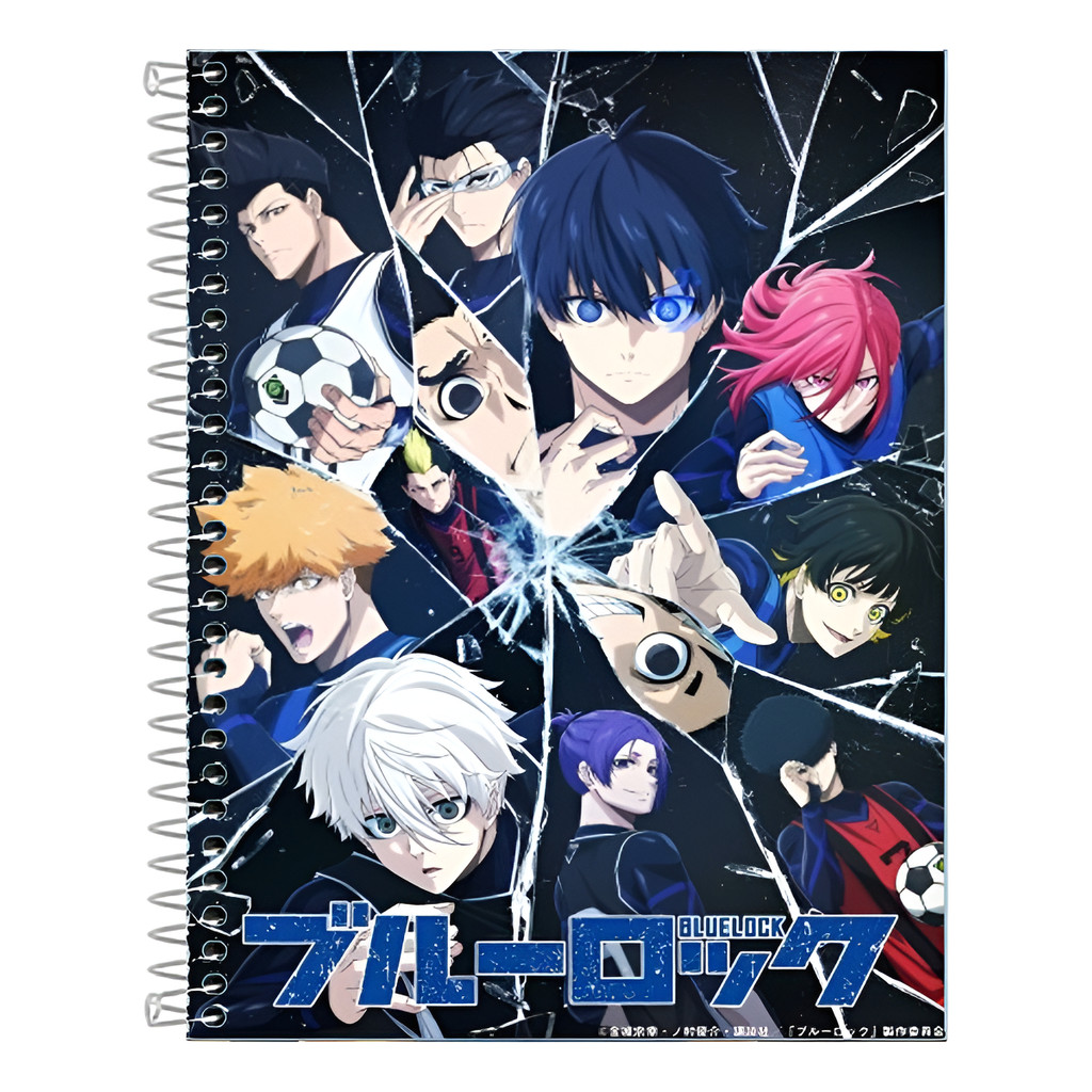 Caderno Blue Lock Capa Dura 10 Matérias 160 Folhas