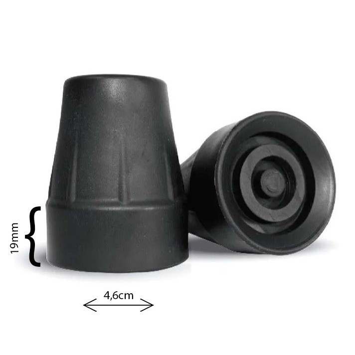 Ponteira de Borracha Para Muleta Canadense Bengalas ou Auxiliar 19mm UNIDADE