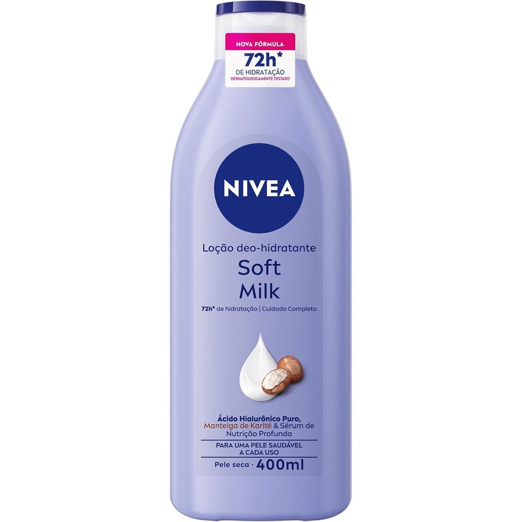 Hidratante Desodorante Nivea Soft Milk Pele Seca com 400ml BBB26