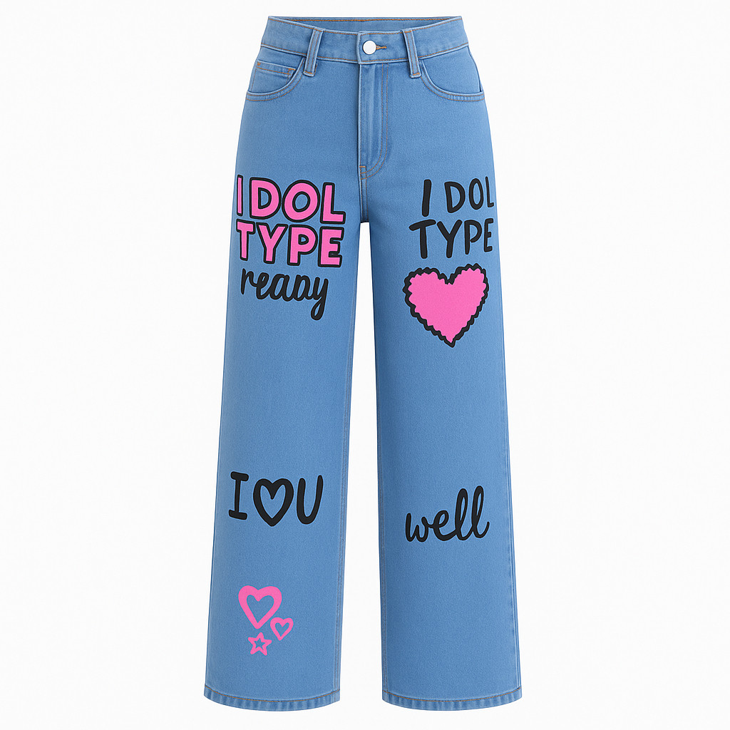 Calça Jeans Premium Feminina Juvenil Wide Leg Pantalona menina