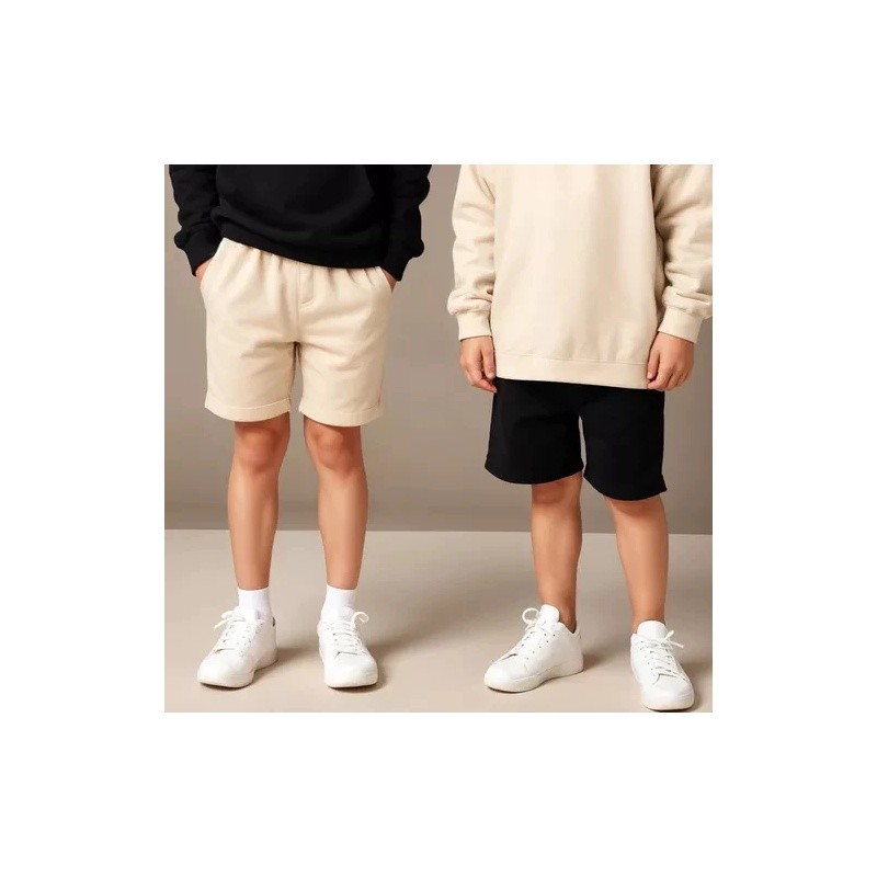 Bermuda Short Infantil Menino Casual Lisa em Moletom