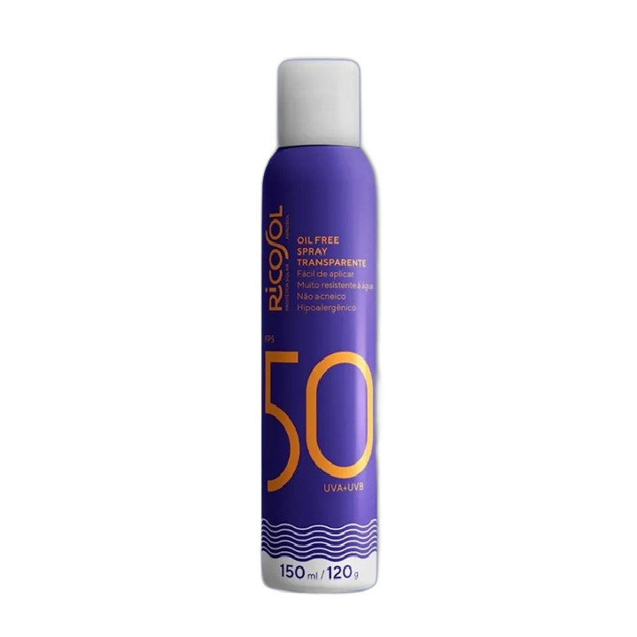 Protetor Solar Aerosol Transparente Fps50 150Ml - Ricosol