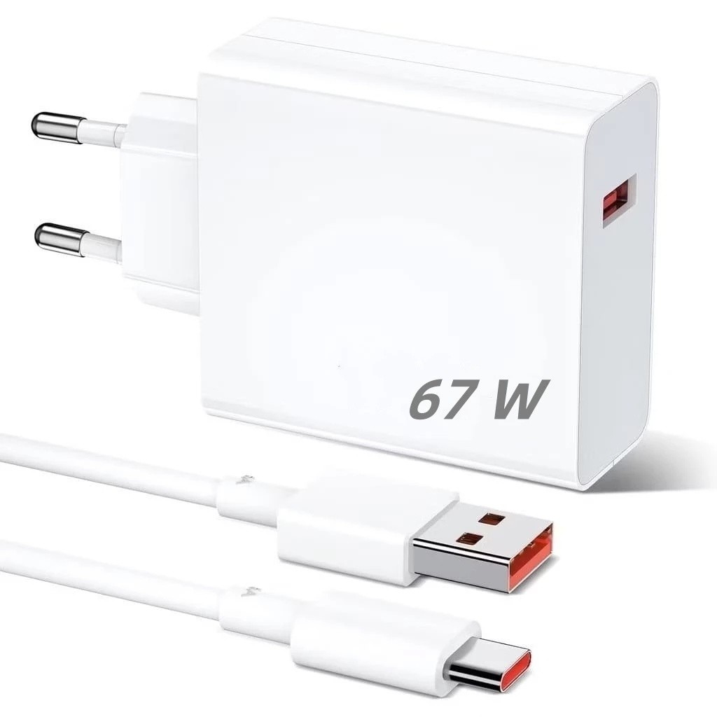 carregador p/xiaomi 67w turbo charger cabo resistente tipo-c e carregamento rapido