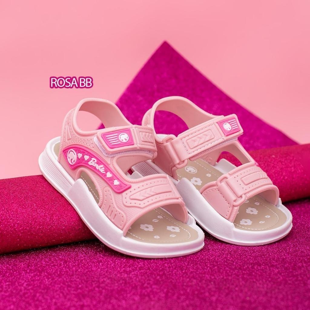 Sandália Menina Barbie Velcro Papete Macia Leve Resistente Promoção