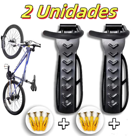 Kit 2 Suportes de Parede para Bicicleta — Ganchos Resistentes para Pendurar Bike