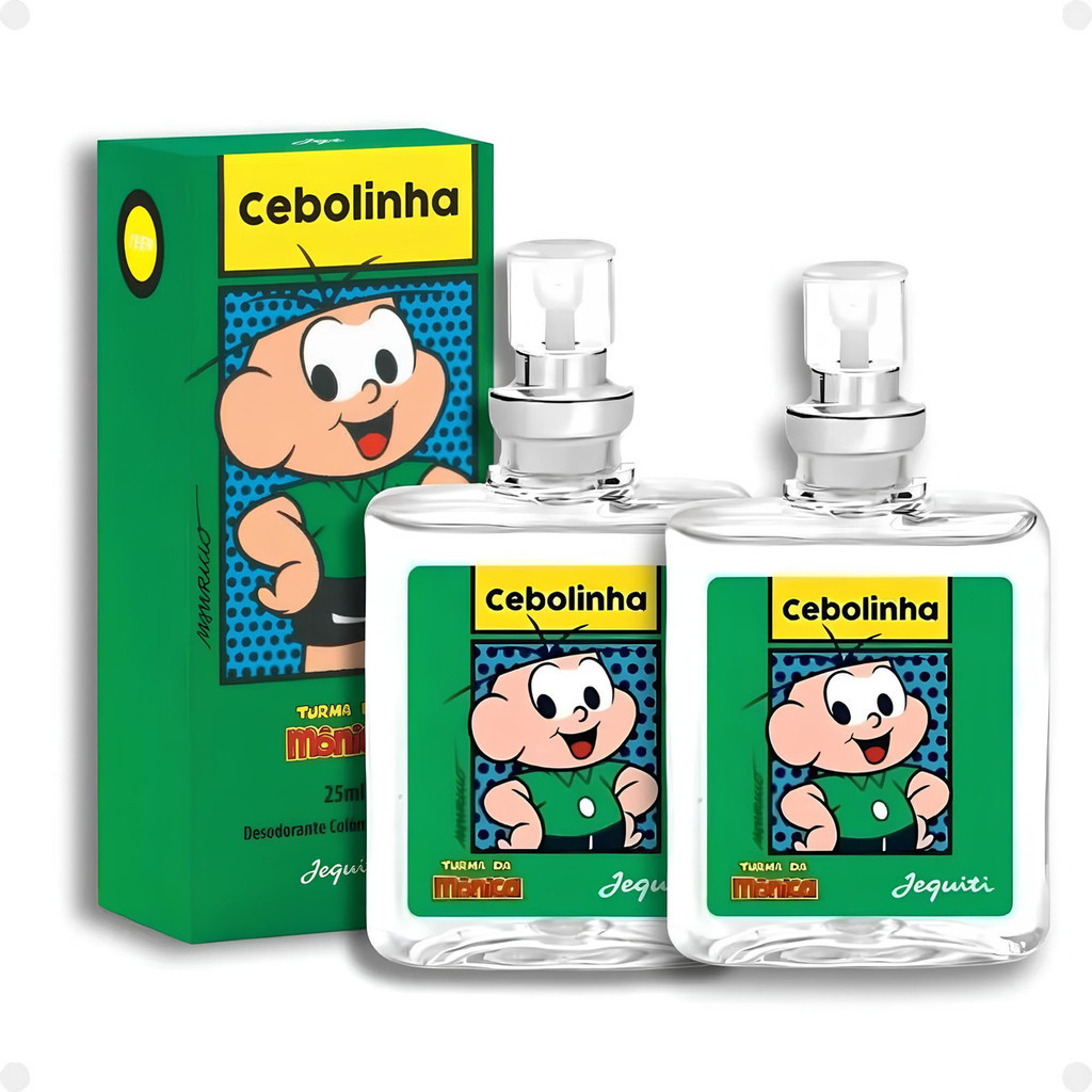 Kit 2 Perfumes Colônia Cebolinha Turma Da Mônica Jequiti 25ml