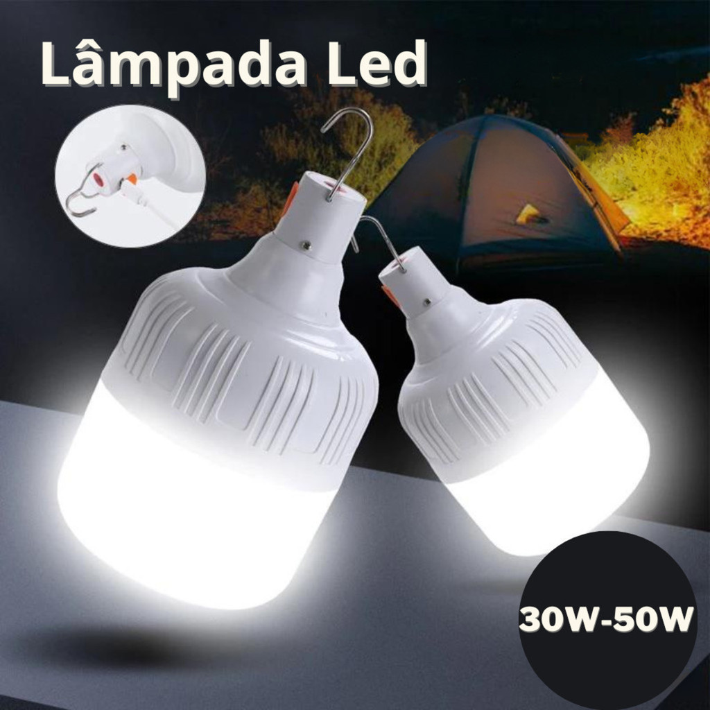 Lâmpada LED USB Recarregável 30W//50W Portátil Para Acampamento/Decoração Da Casa NEW EL SHOP