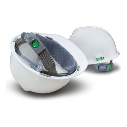 Capacete Msa Branco Obra Segurança Epi C/ Carneira Epi