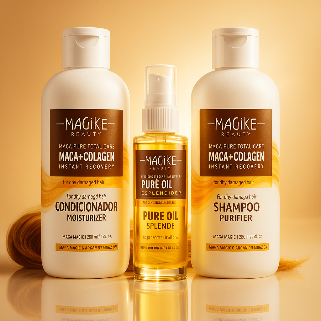 Kit Shampoo + Condicionador macadamia  250 ml+ Óleo argan 60 ml– Hidratação Profunda, Brilho Intenso e Fim do Frizz